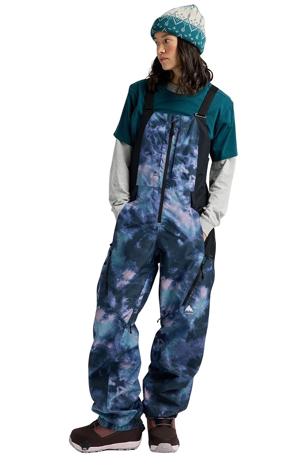 spodnie Burton Reserve Bib 2L - Crystal Dye/True Black - women´s