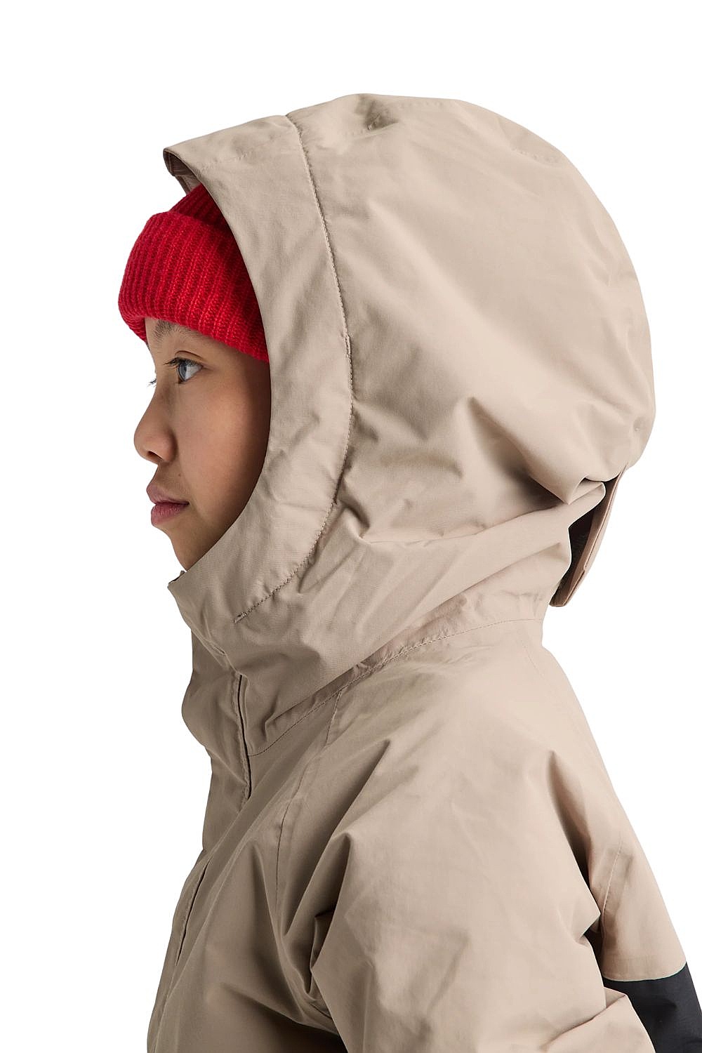Jacke Burton Frostner Anorak 2L - Summit Taupe/True Black - unisex junior
