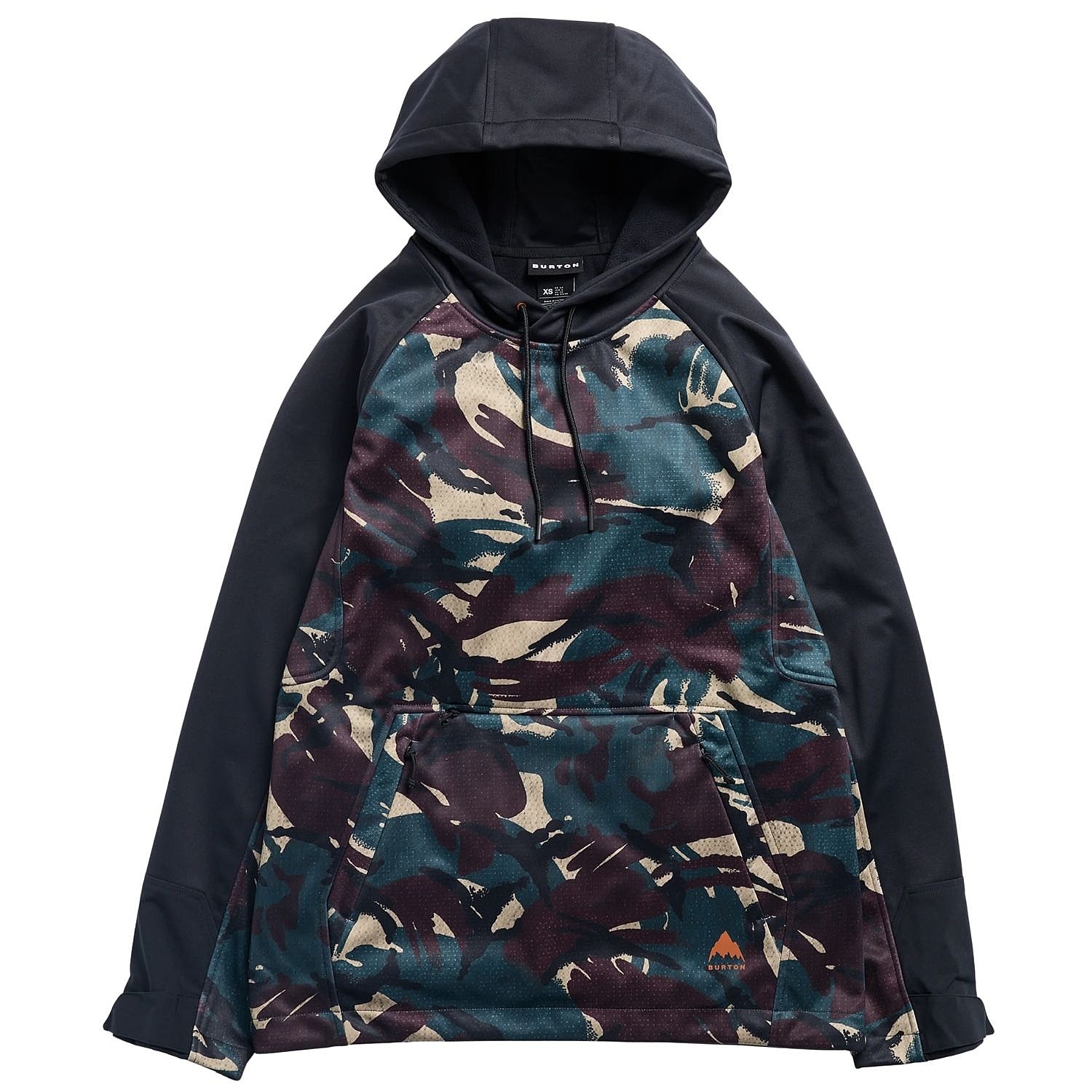 Sweatshirt Burton Crown Weatherproof Riding Pullover Hoodie - Seersucker/True Black
