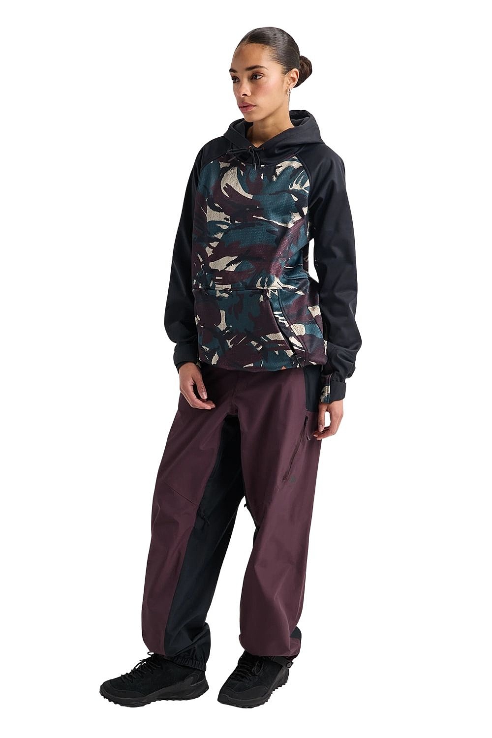 Sweatshirt Burton Crown Weatherproof Riding Pullover Hoodie - Seersucker/True Black