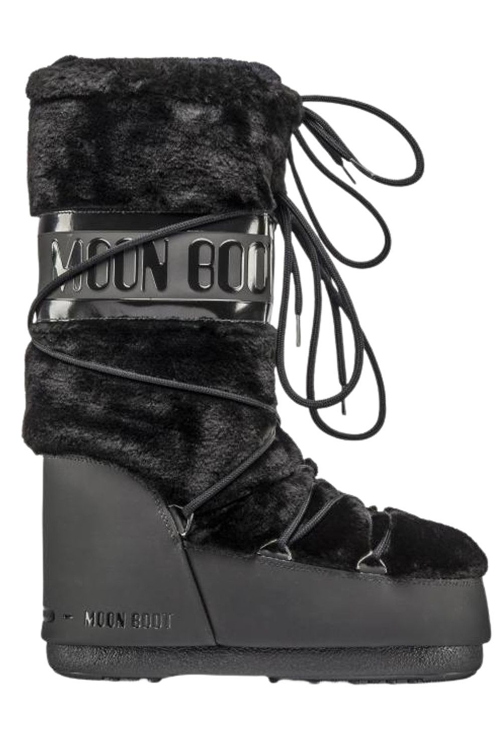 Schuhe Moon Boot Icon Faux Fur - Black