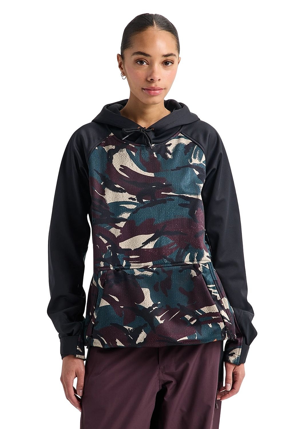Sweatshirt Burton Crown Weatherproof Riding Pullover Hoodie - Seersucker/True Black