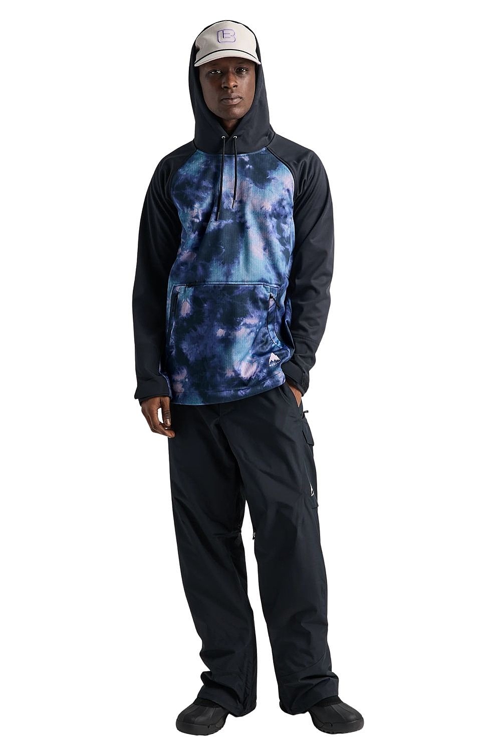 Sweatshirt Burton Crown Weatherproof Riding Pullover Hoodie - Crystal Dye/True Black
