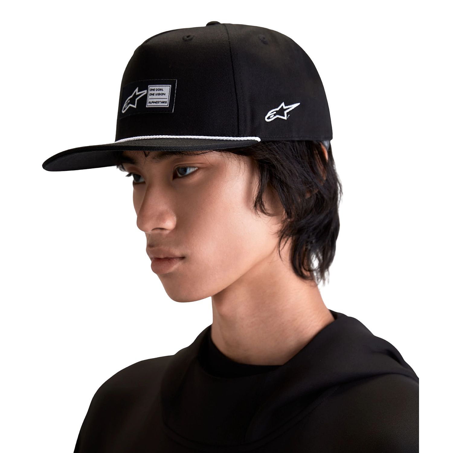 Kappe Alpinestars Label Snapback - Black - men´s