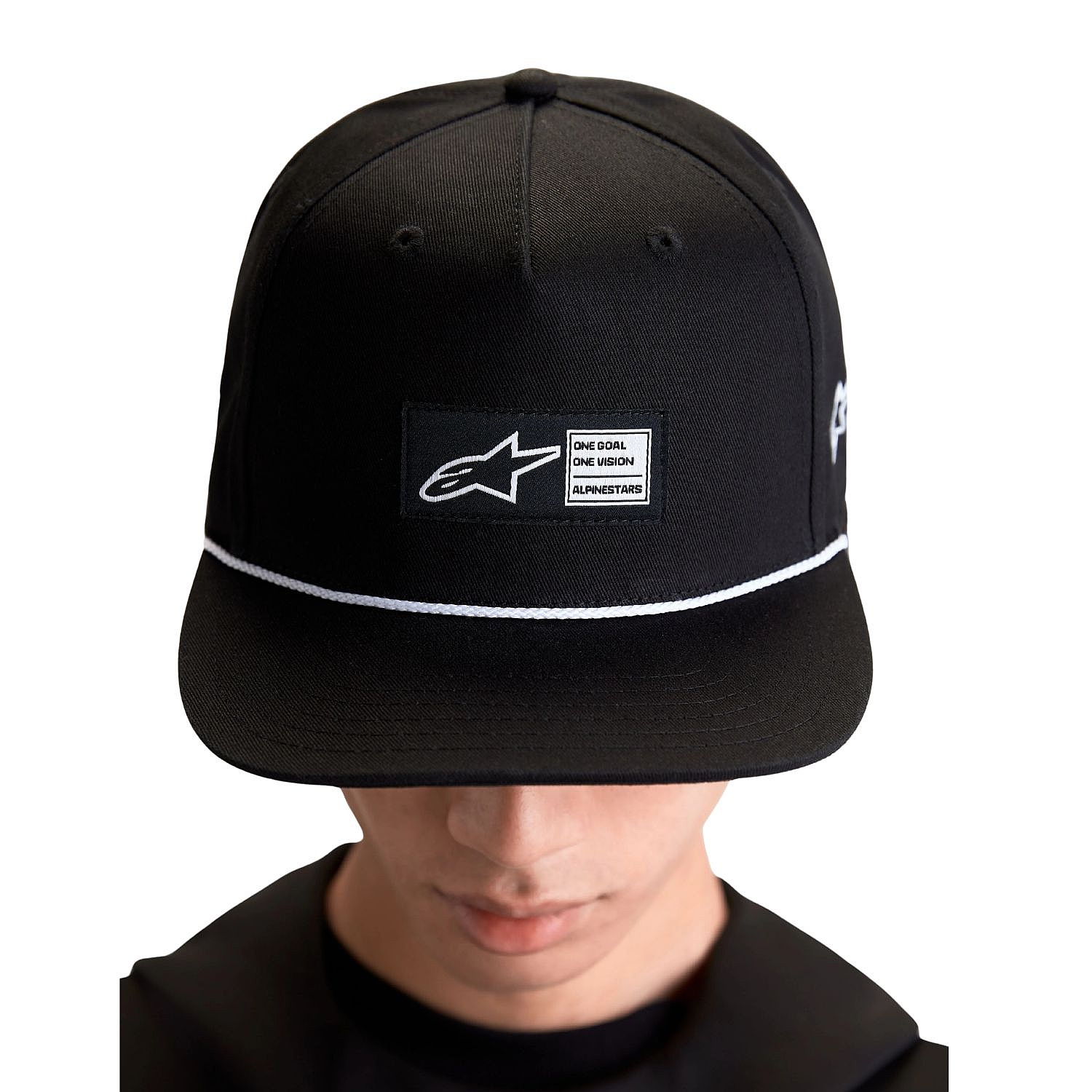 Kappe Alpinestars Label Snapback - Black - men´s