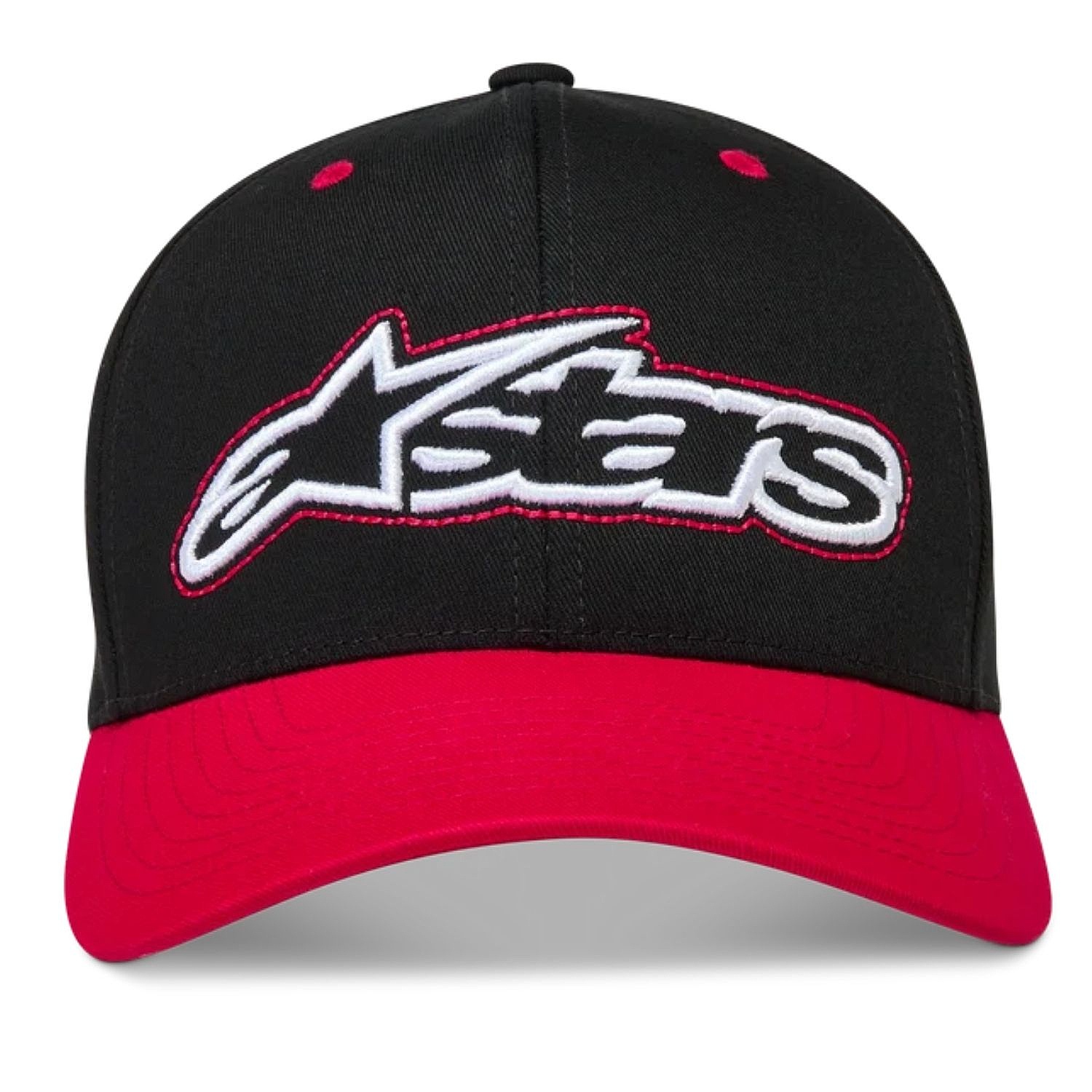 Kappe Alpinestars Retro Snapback - Black/Red - men´s