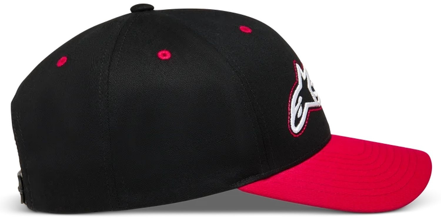Kappe Alpinestars Retro Snapback - Black/Red - men´s