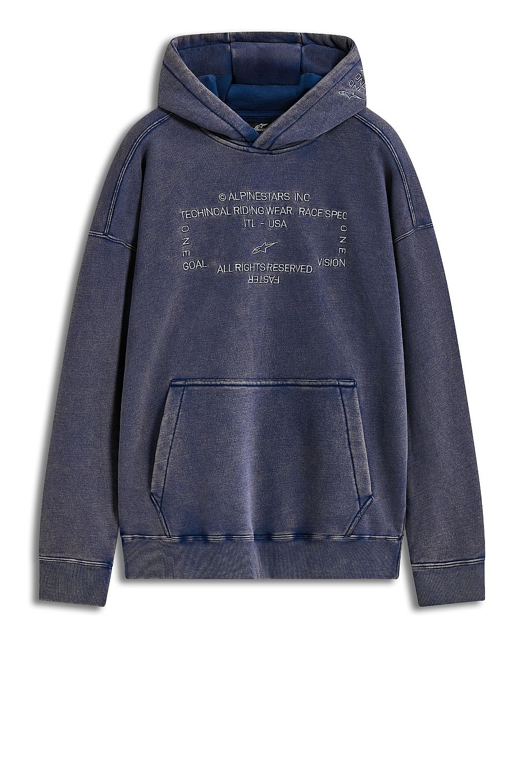Sweatshirt Alpinestars Infinite Washed Oversized Hoodie - Washed Navy - men´s