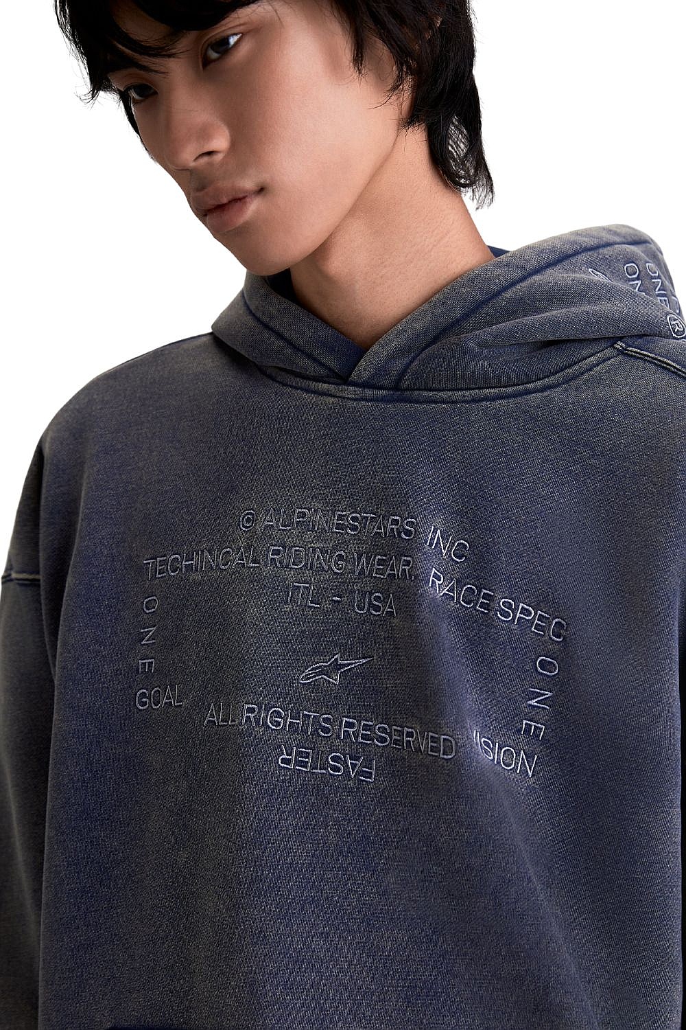 Sweatshirt Alpinestars Infinite Washed Oversized Hoodie - Washed Navy - men´s