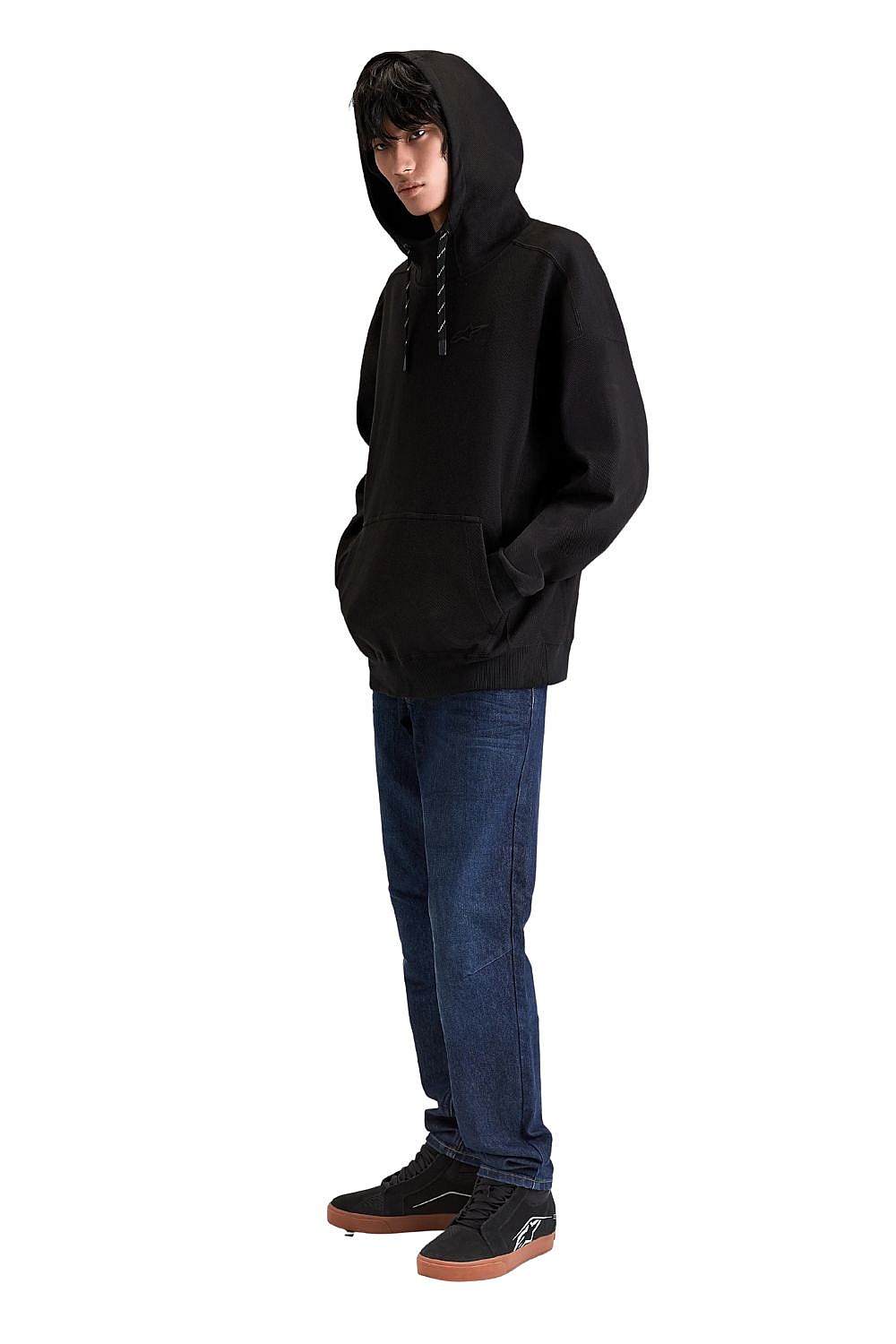 Sweatshirt Alpinestars Camino Textured Oversized Hoodie - Off Black - men´s