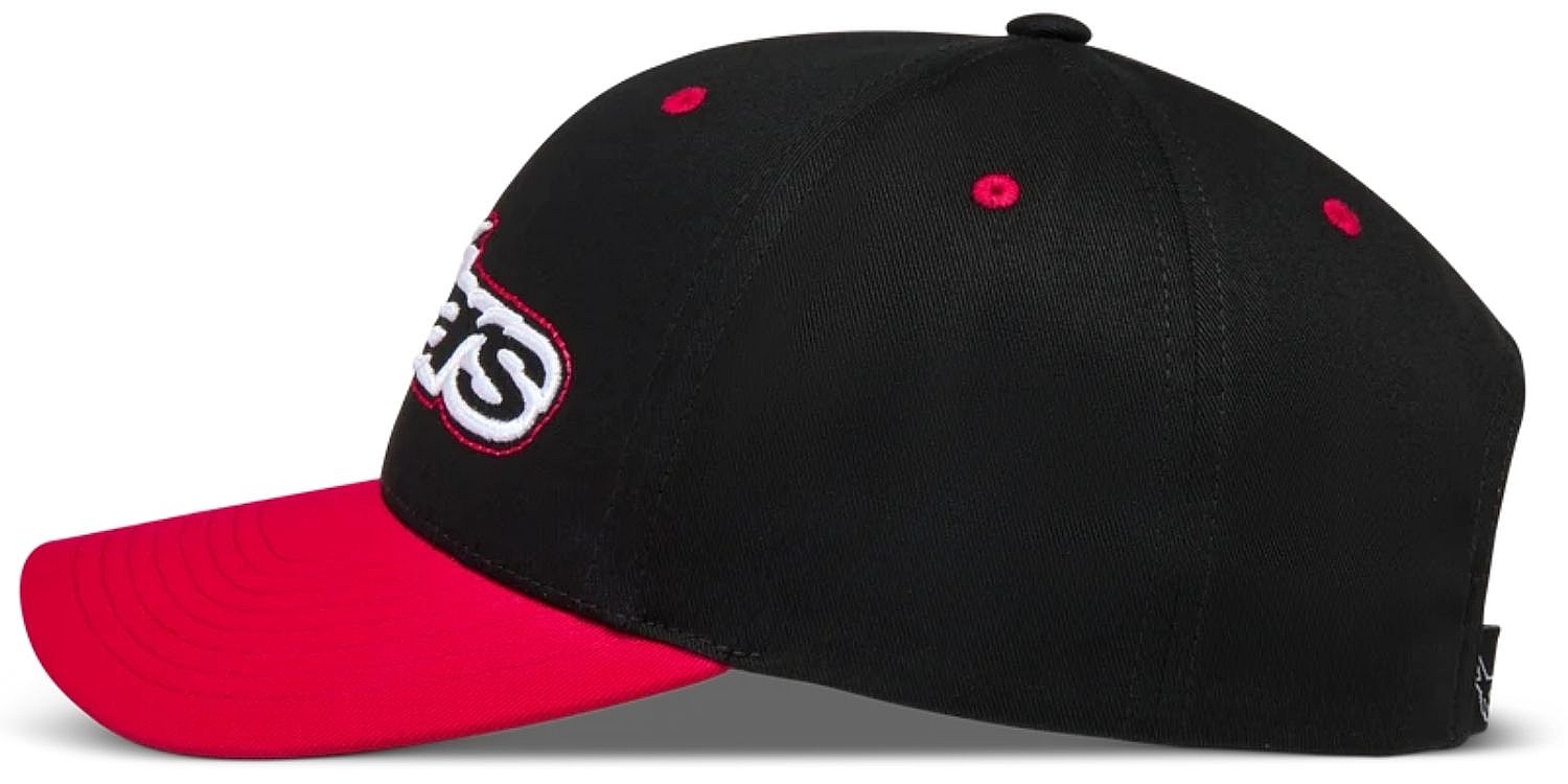 Kappe Alpinestars Retro Snapback - Black/Red - men´s