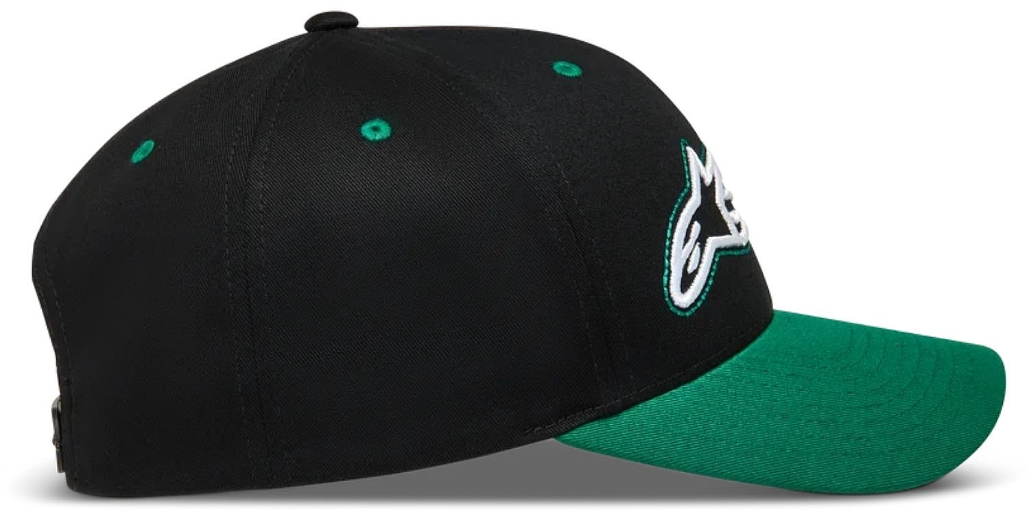 Kappe Alpinestars Retro Snapback - Black/Green - men´s