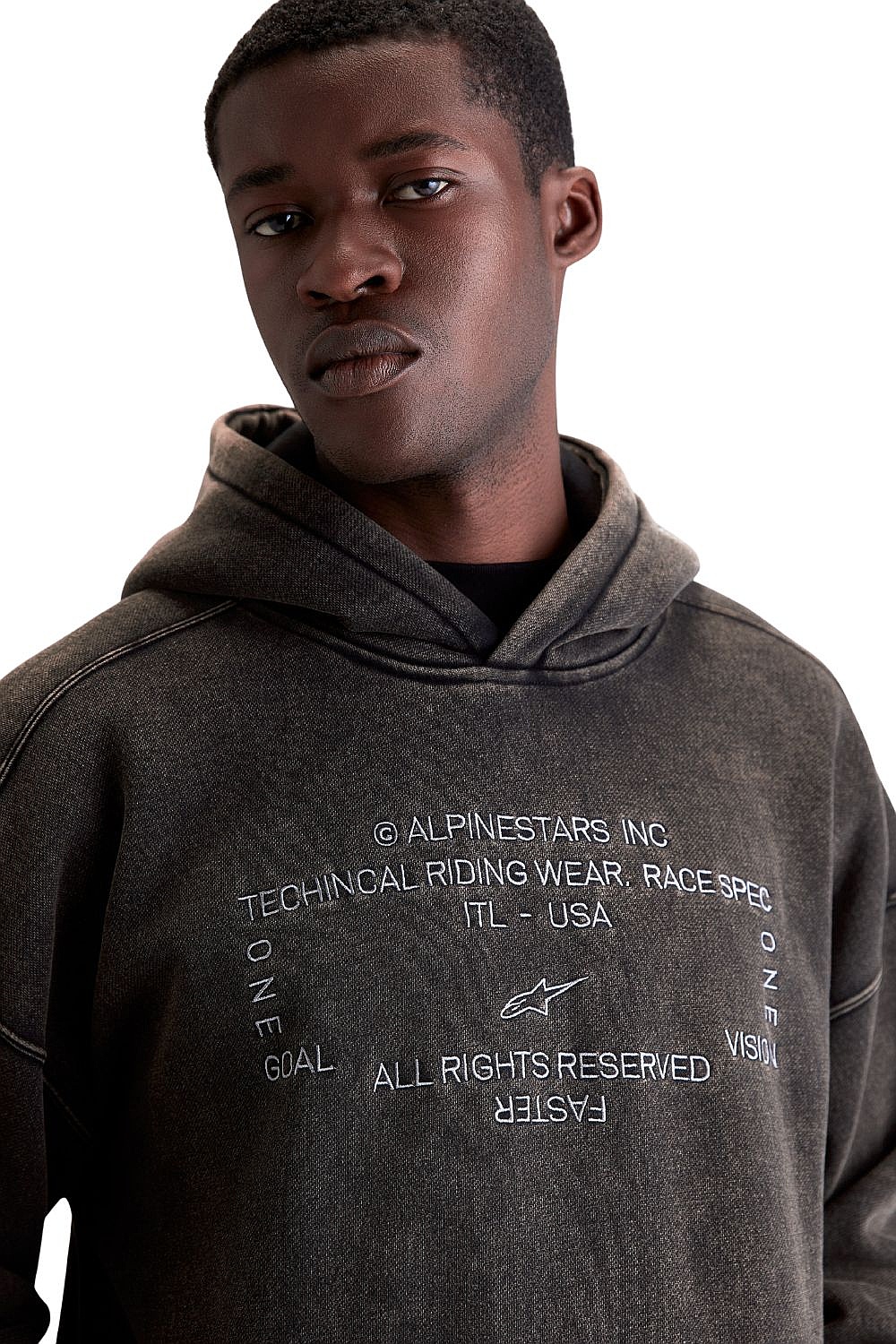 Sweatshirt Alpinestars Infinite Washed Oversized Hoodie - Washed Black - men´s