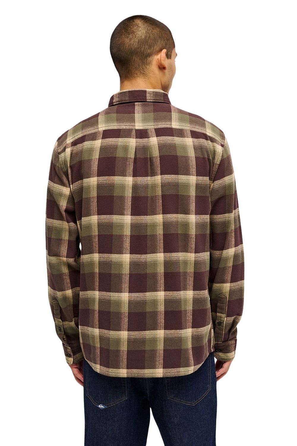Hemd Quiksilver Motherfly Plaid LS - CRE1/Grape Leaf Motherfly - men´s