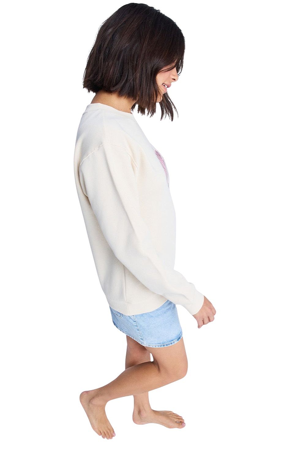 Sweatshirt Roxy Surf Stoked Crew Brushed Vint - TEC0/Parchment - women´s