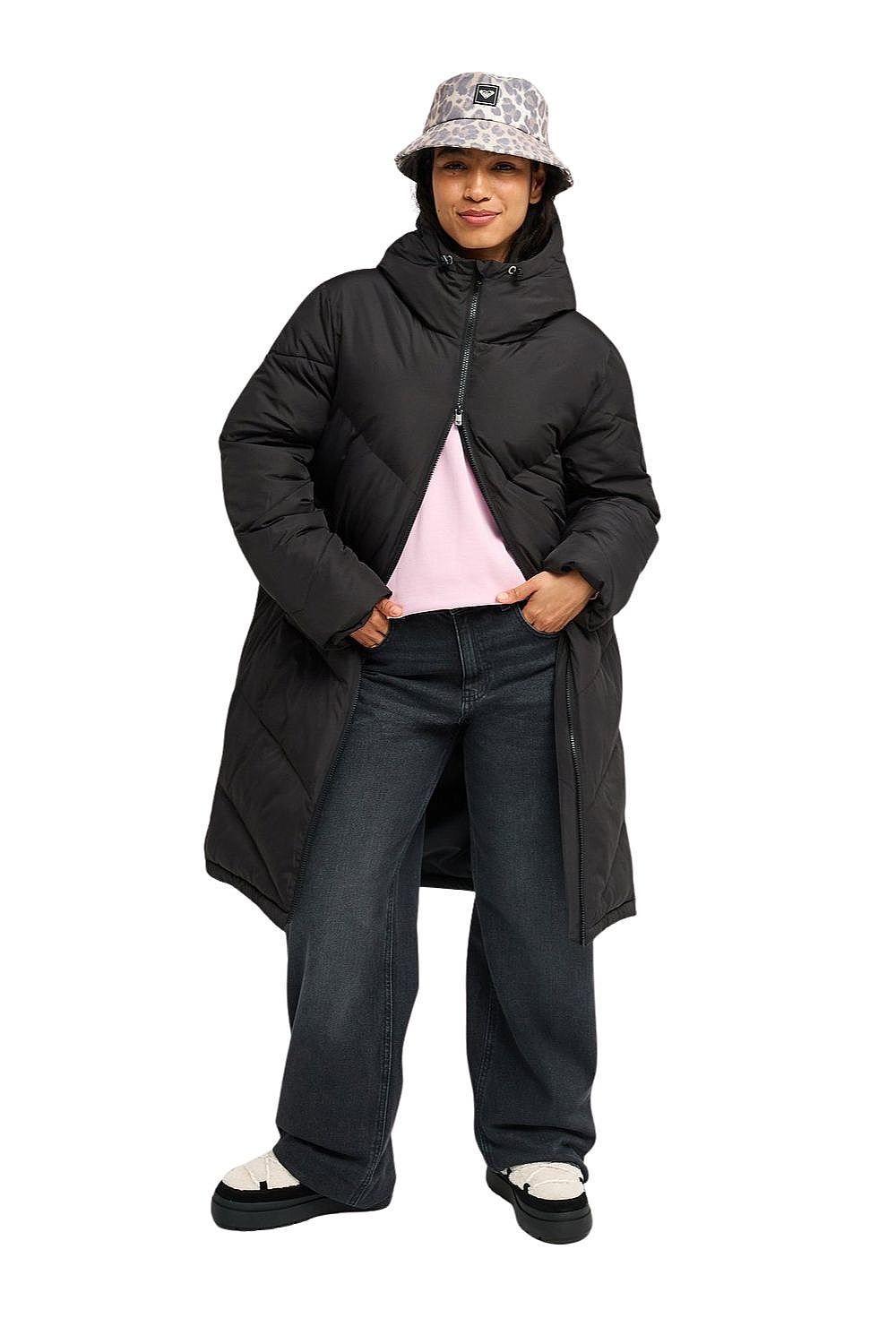 Mantel Roxy Shadow Wave - KVJ0/Anthracite - women´s