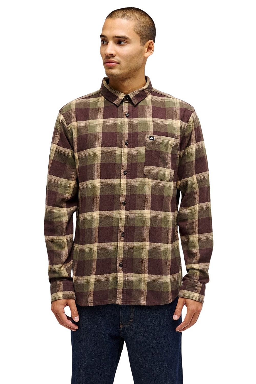 Hemd Quiksilver Motherfly Plaid LS - CRE1/Grape Leaf Motherfly - men´s