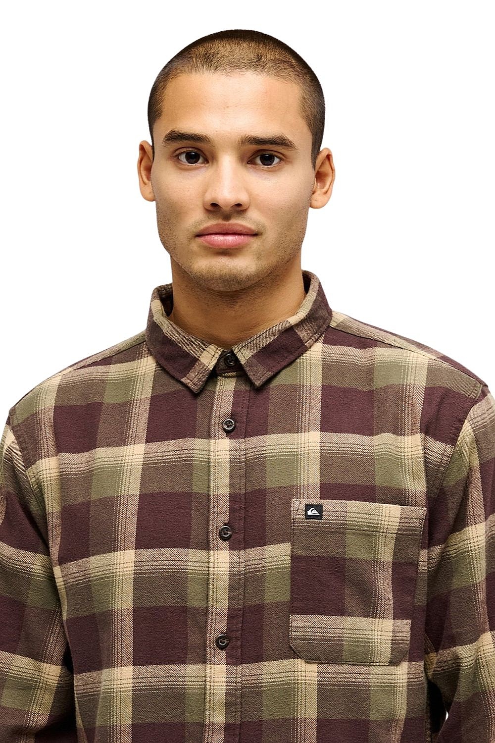 Hemd Quiksilver Motherfly Plaid LS - CRE1/Grape Leaf Motherfly - men´s