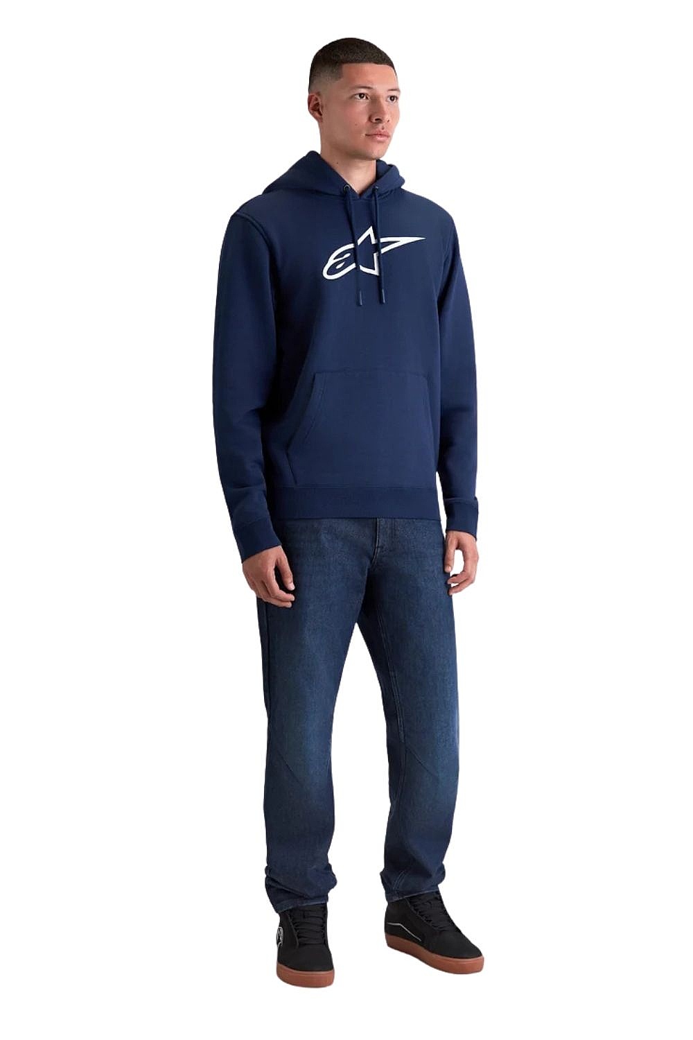 Sweatshirt Alpinestars Ageless Hoodie V3 - Navy/White - men´s