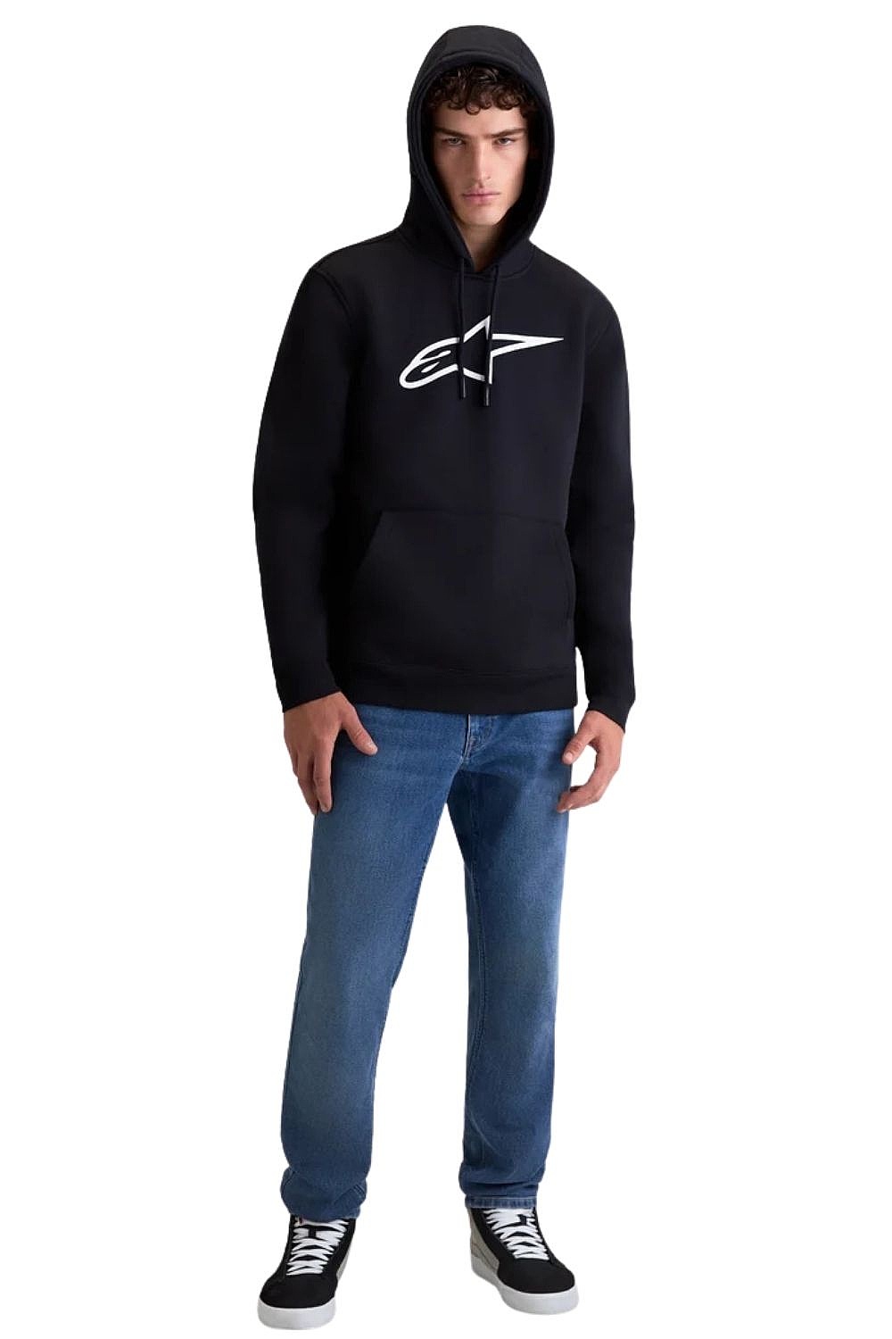 Sweatshirt Alpinestars Ageless Hoodie V3 - Black/White - men´s