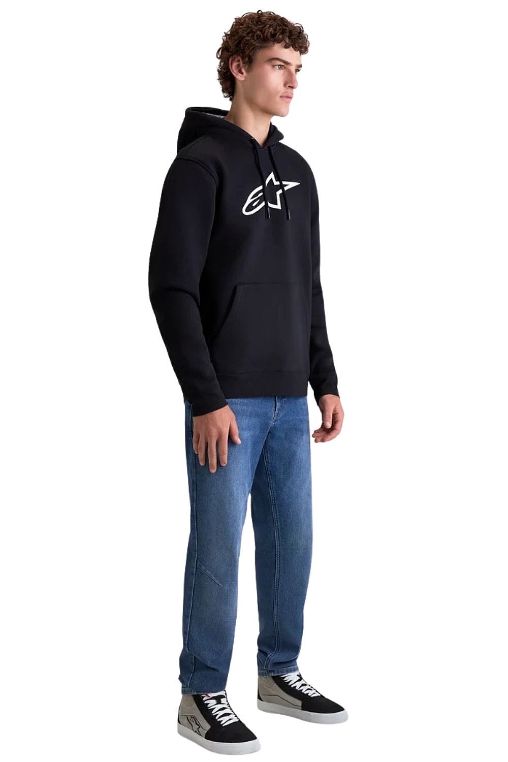 Sweatshirt Alpinestars Ageless Hoodie V3 - Black/White - men´s