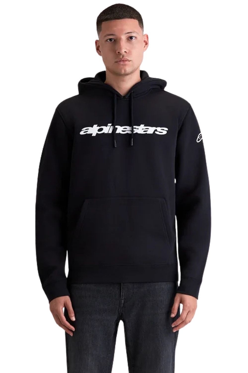 Sweatshirt Alpinestars Race Wordmark Hoodie - Black/White - men´s
