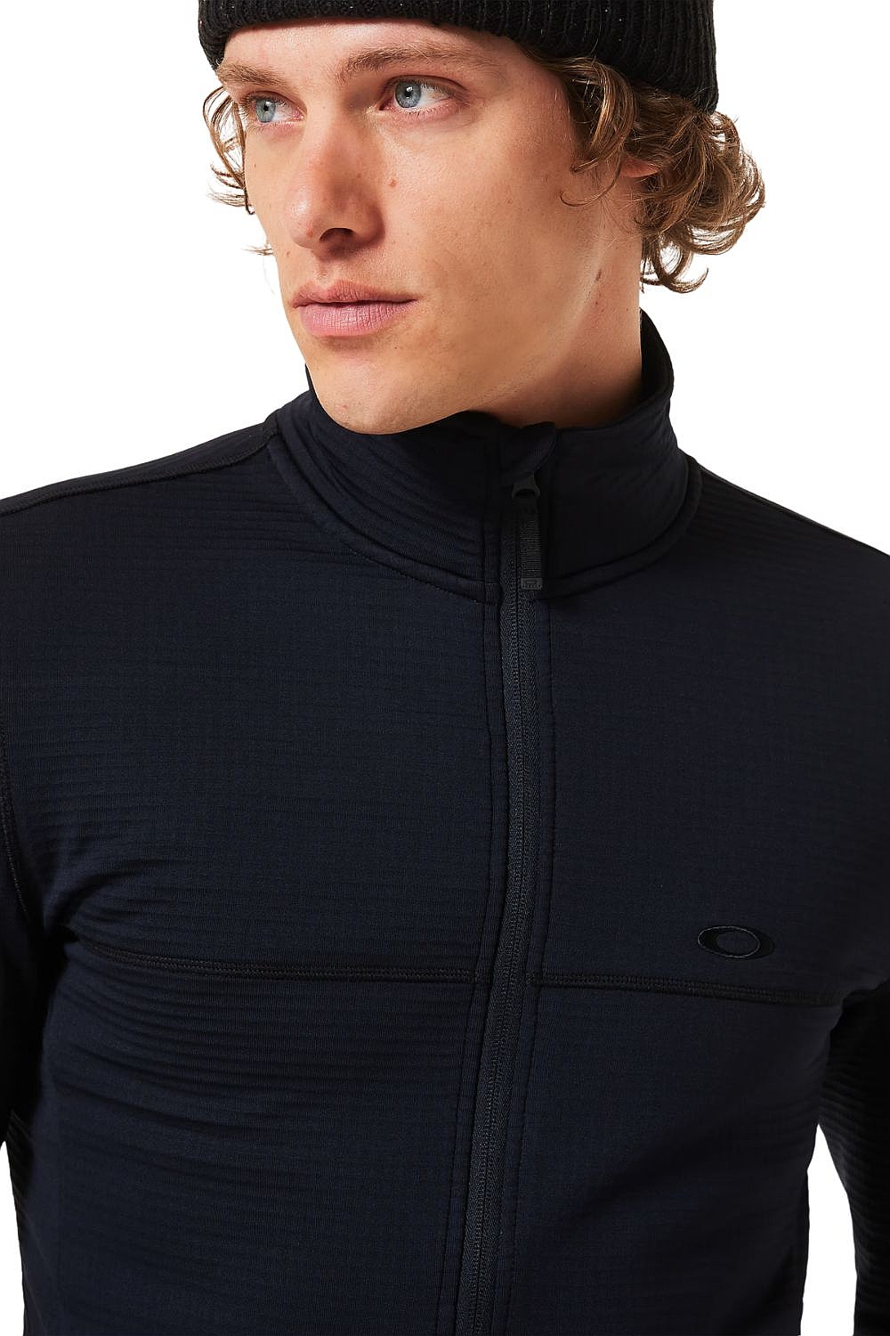 Sweatshirt Oakley Canopy Zip - Blackout/Deep Olive - men´s