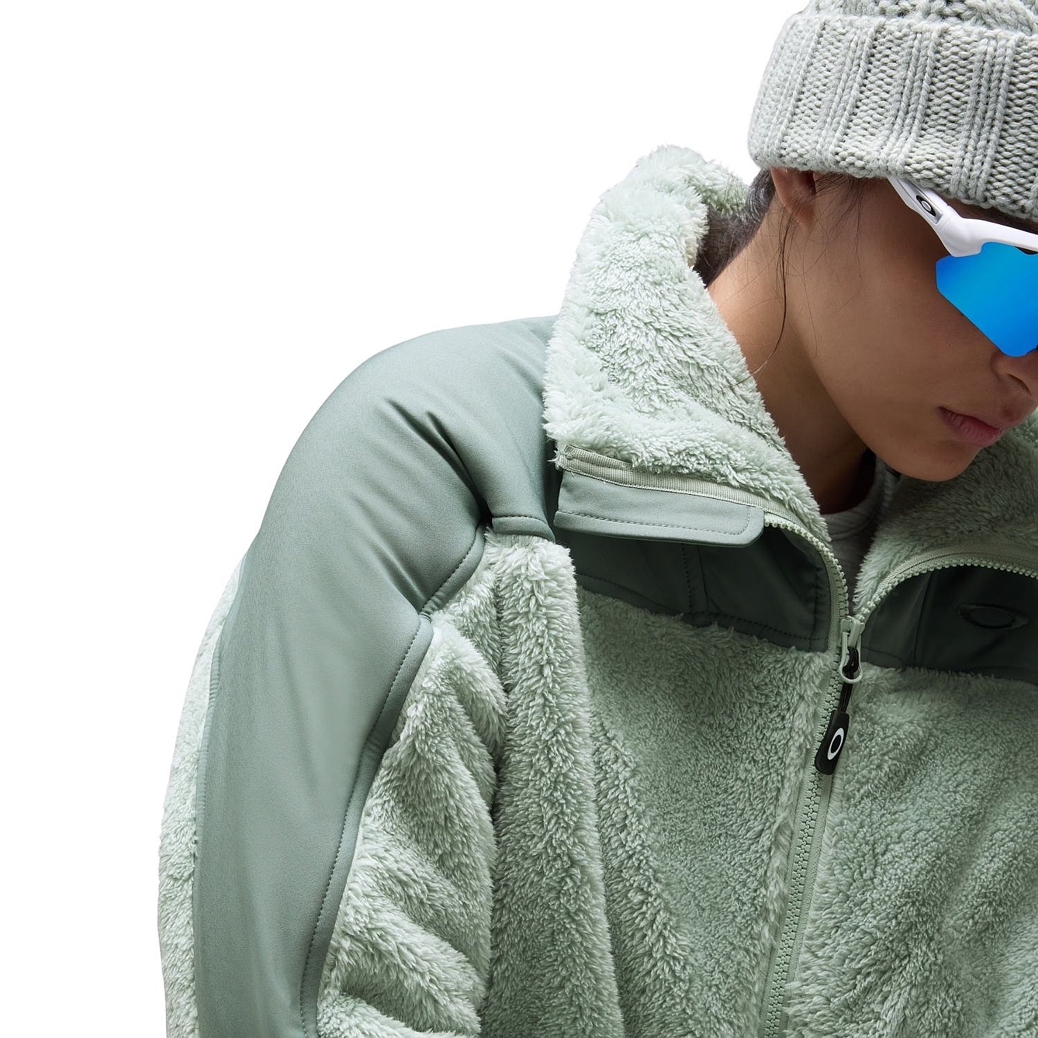 Sweatshirt Oakley W. Mountain Fire Sherpa Zip - Aviator Green/Faded Green - women´s