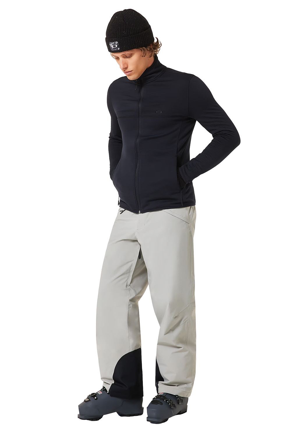 Sweatshirt Oakley Canopy Zip - Blackout/Deep Olive - men´s