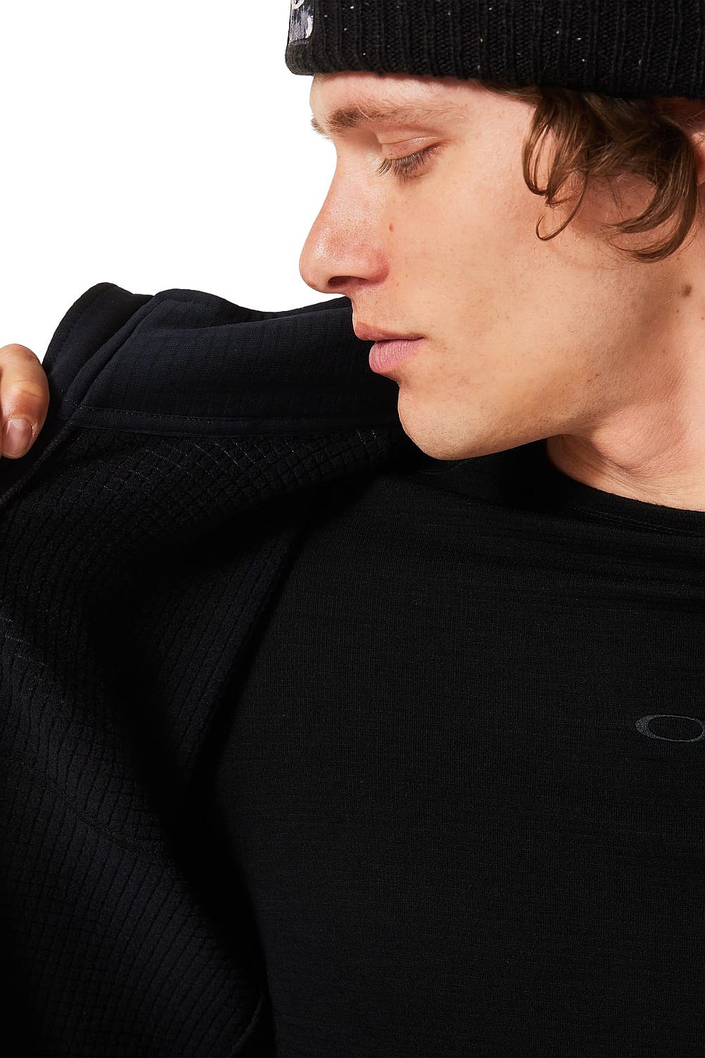 Sweatshirt Oakley Canopy Zip - Blackout/Deep Olive - men´s