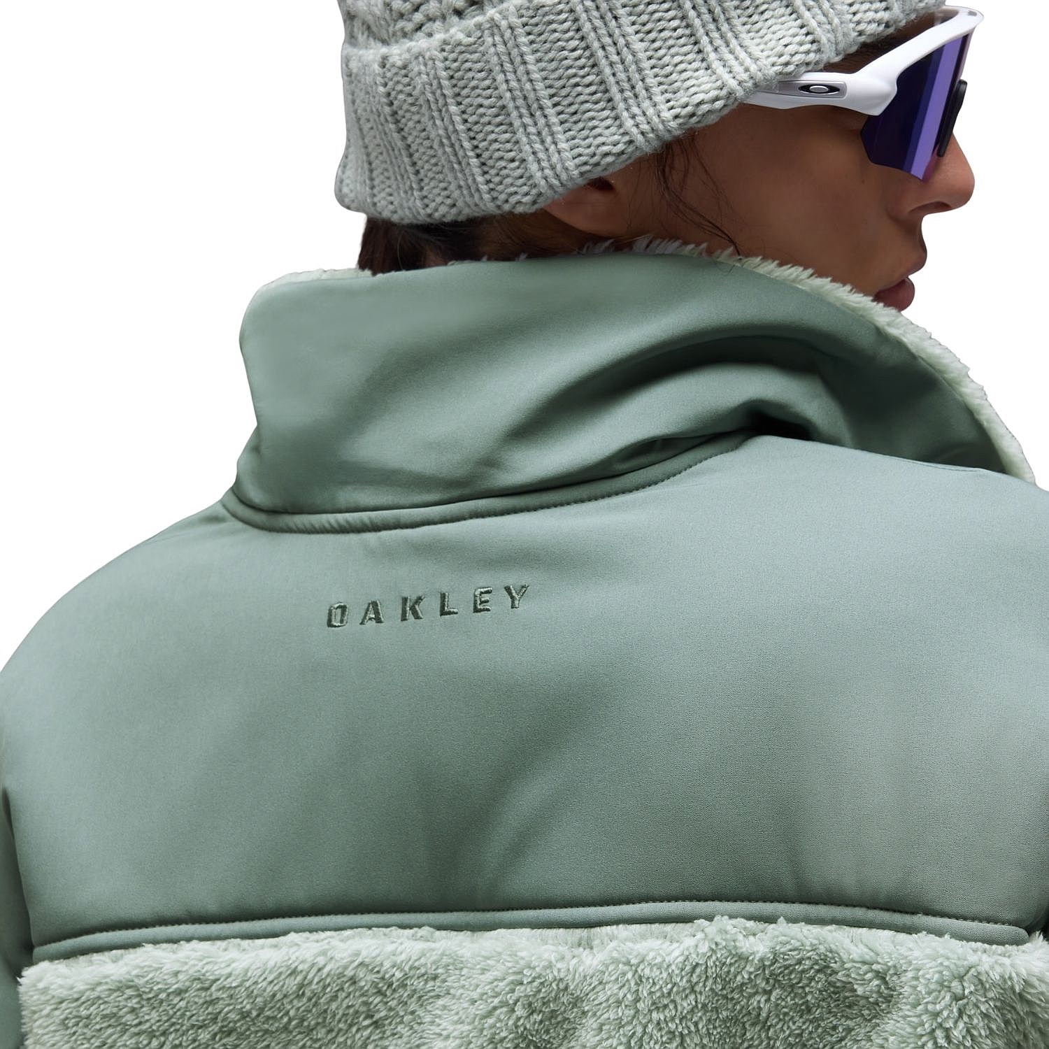 Sweatshirt Oakley W. Mountain Fire Sherpa Zip - Aviator Green/Faded Green - women´s