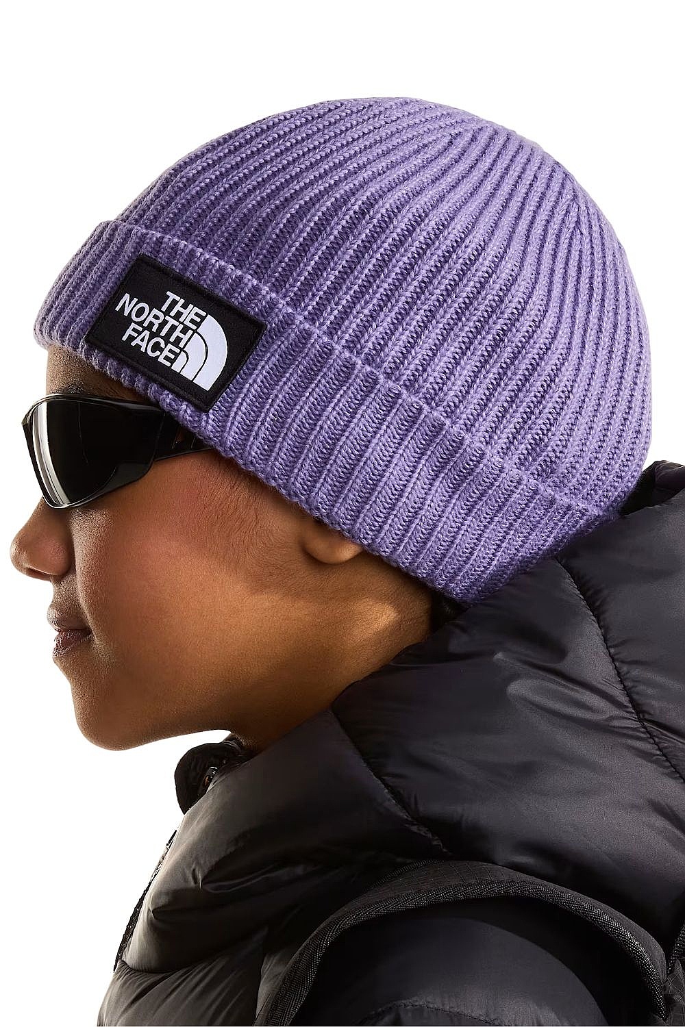Mütze The North Face TNF Logo Box Cuffed - Grounded Plum - unisex junior
