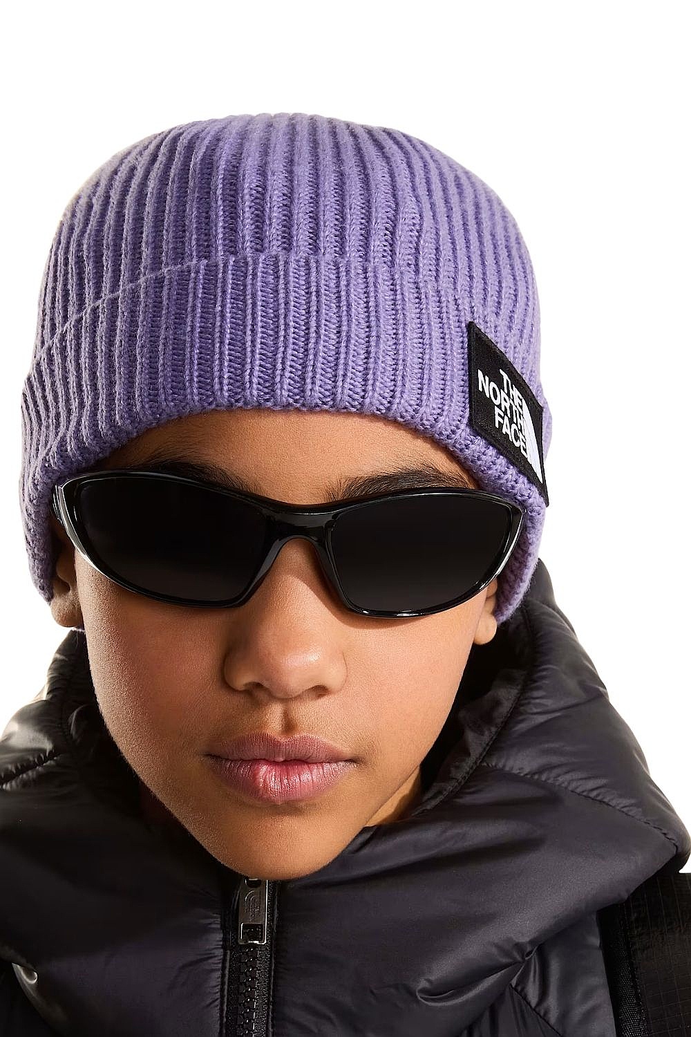 Mütze The North Face TNF Logo Box Cuffed - Grounded Plum - unisex junior