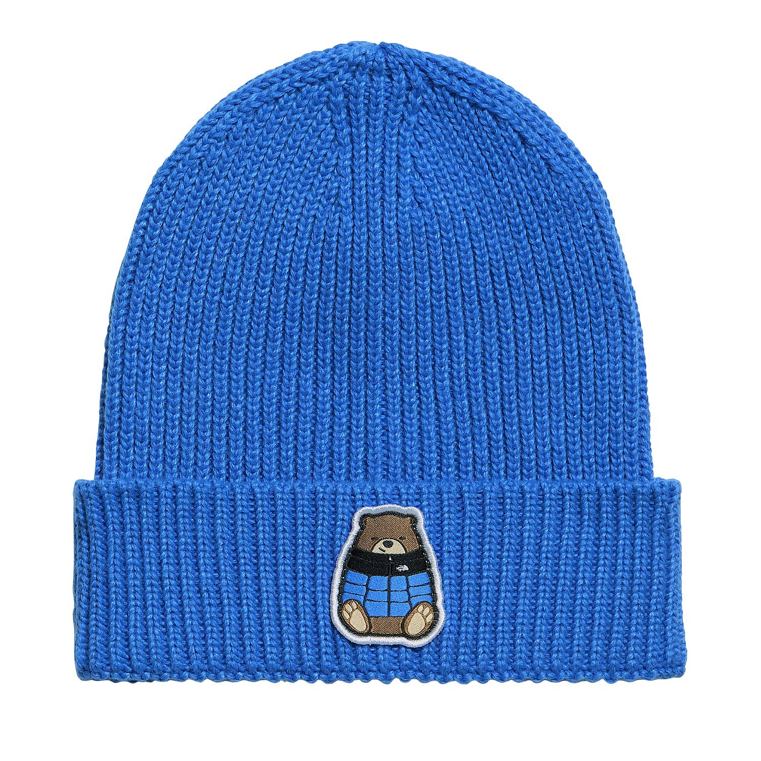 Mütze The North Face TNF Logo Box Cuffed - Active Blue/Nuptse Bear Patch - unisex junior