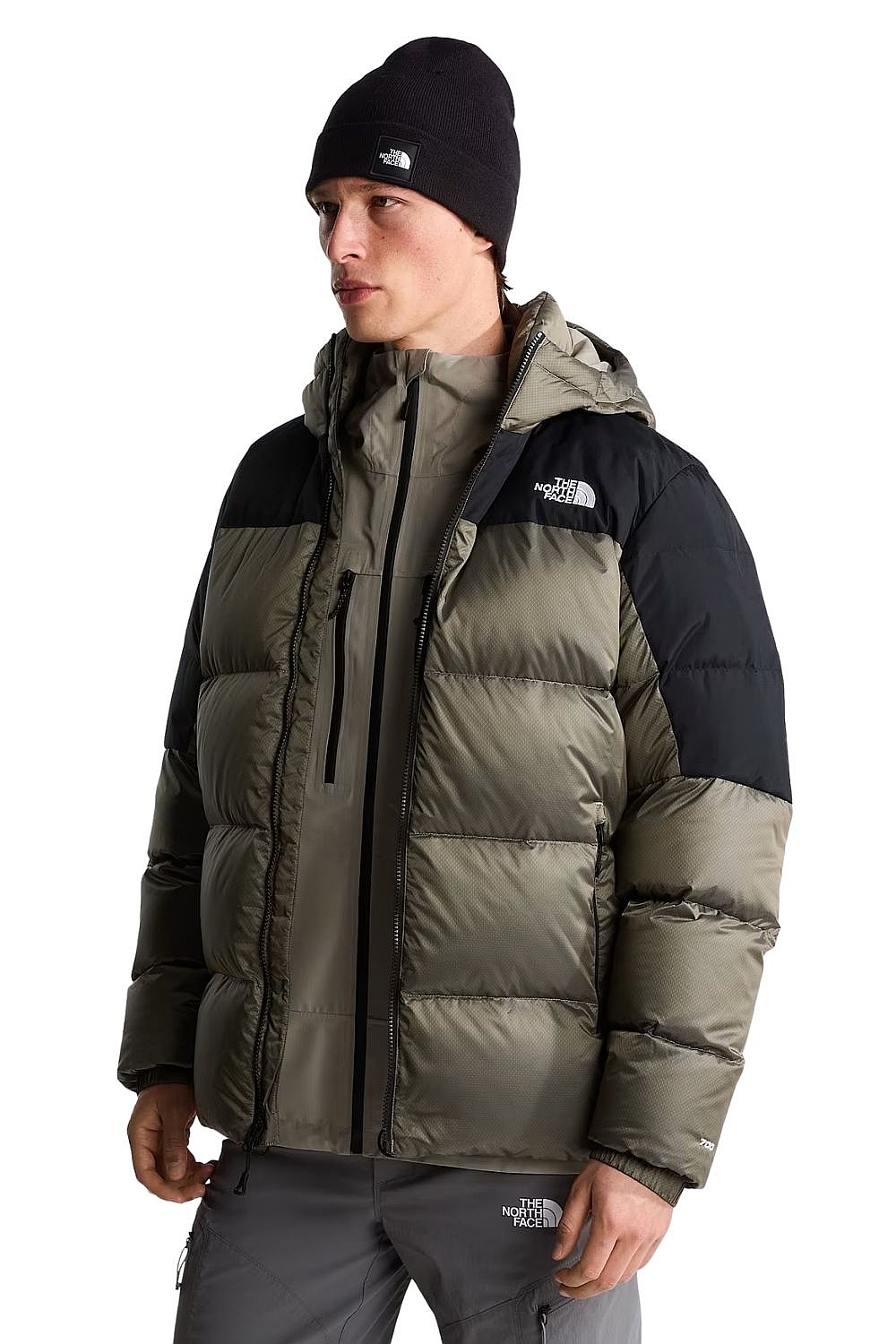kurtka The North Face Diablo Down 2.0 Hoodie - Stone Slab Black Heather/TNF Black - men´s