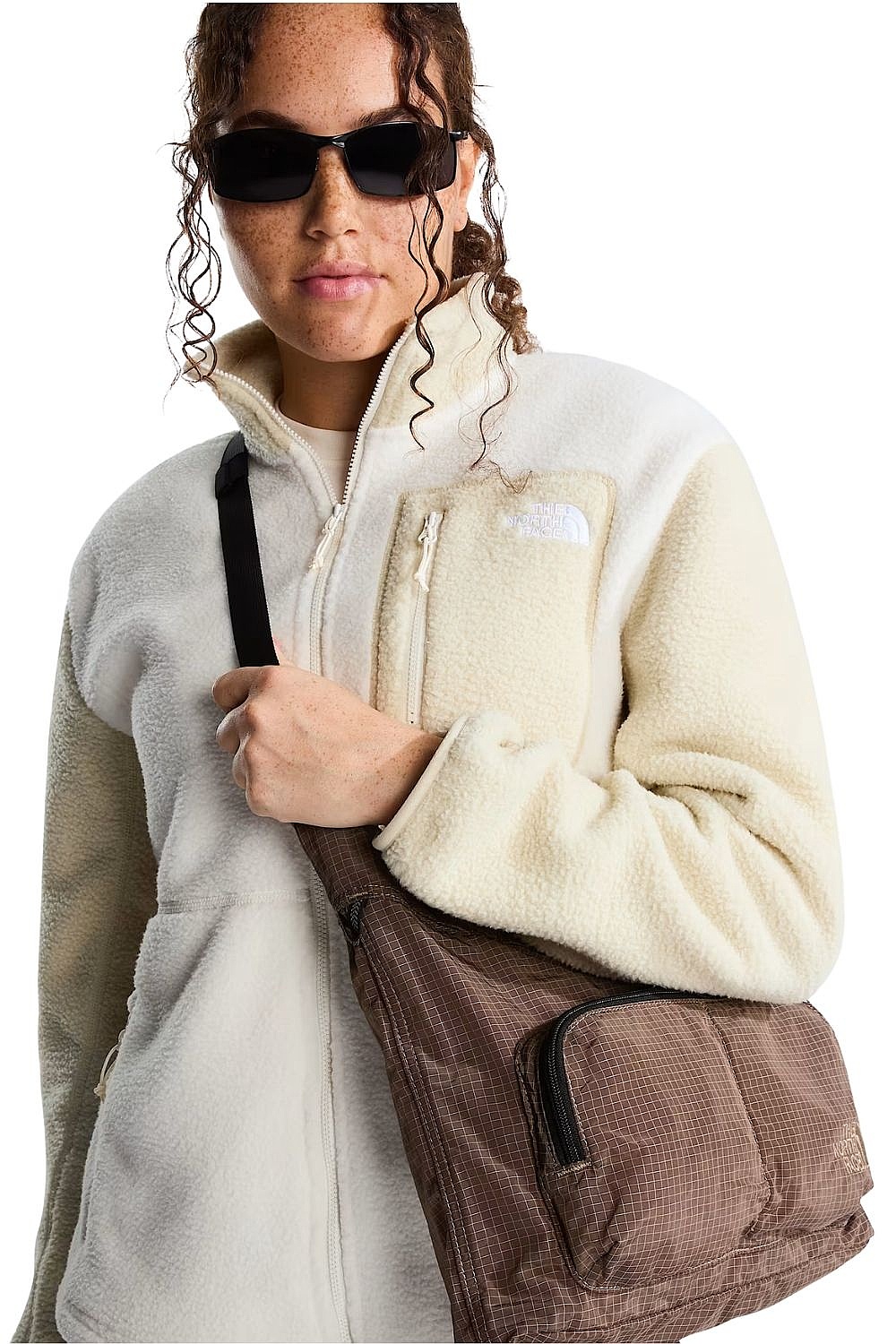 Sweatshirt The North Face Yumiori Zip - White Dune/Desert Stone - women´s
