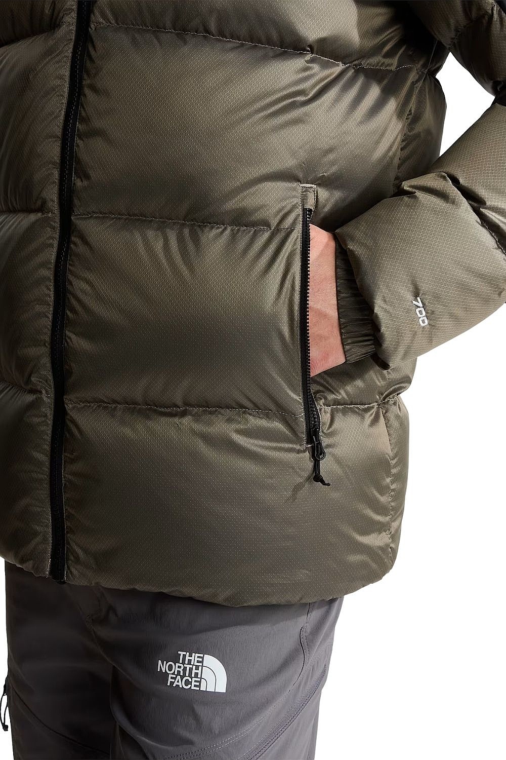 kurtka The North Face Diablo Down 2.0 Hoodie - Stone Slab Black Heather/TNF Black - men´s
