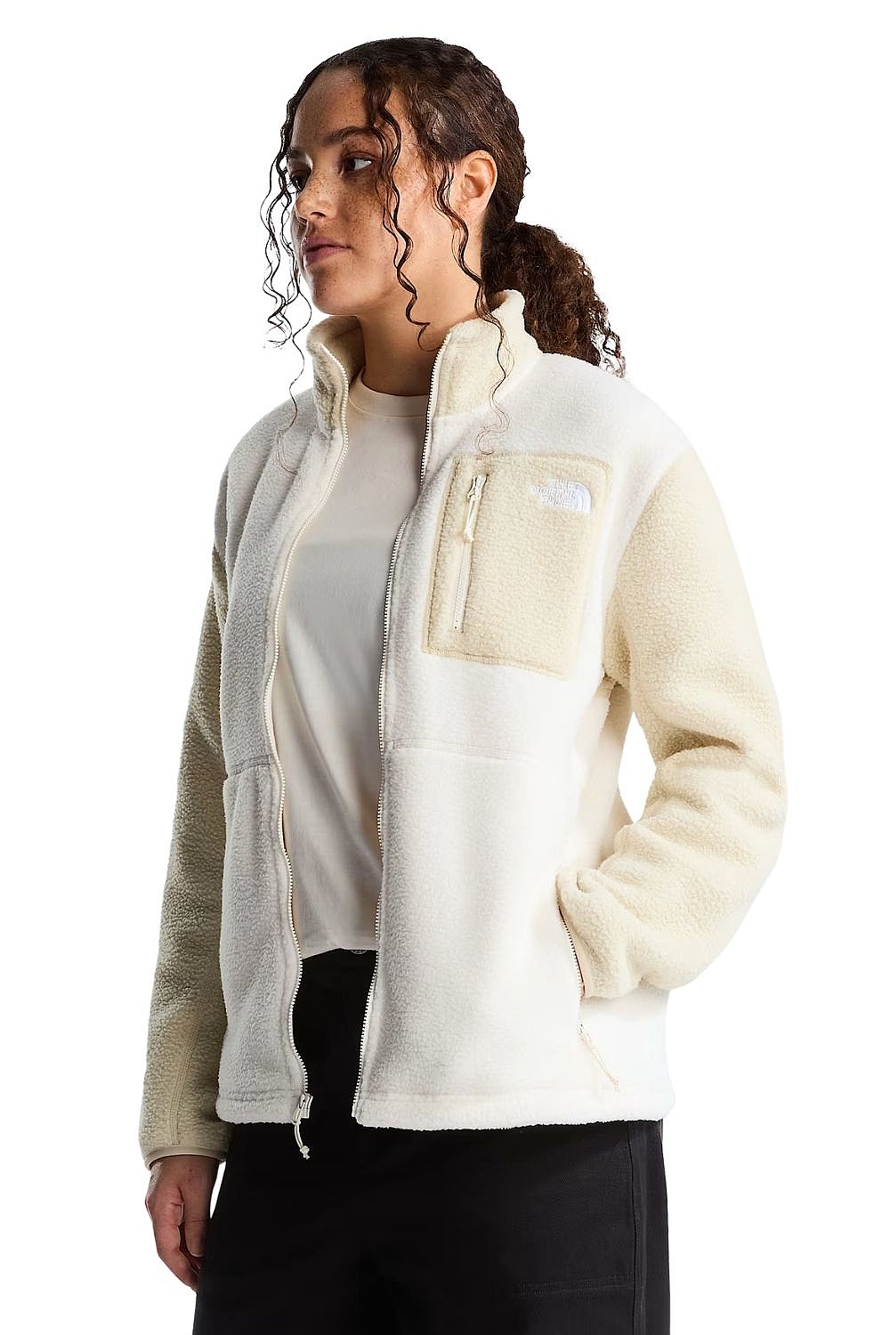 Sweatshirt The North Face Yumiori Zip - White Dune/Desert Stone - women´s