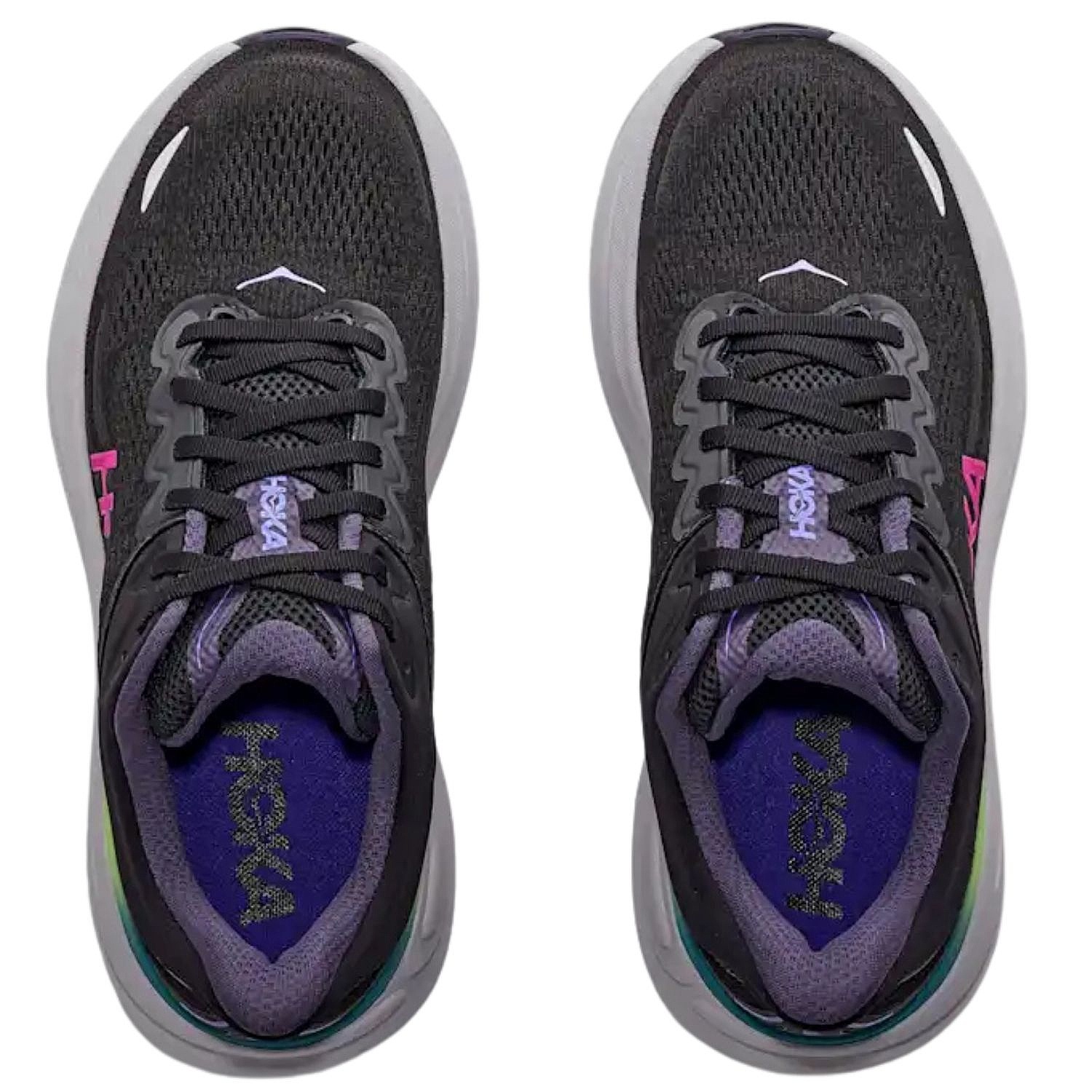 chaussures Hoka Bondi 9 - Black/Neon Dragonfruit - women´s