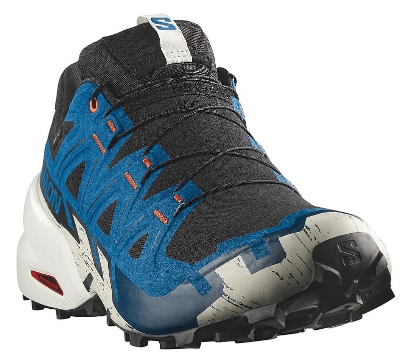 topánky Salomon Speedcross 6 GTX - Black/Mykonos Blue/Vanilla Ice - men´s
