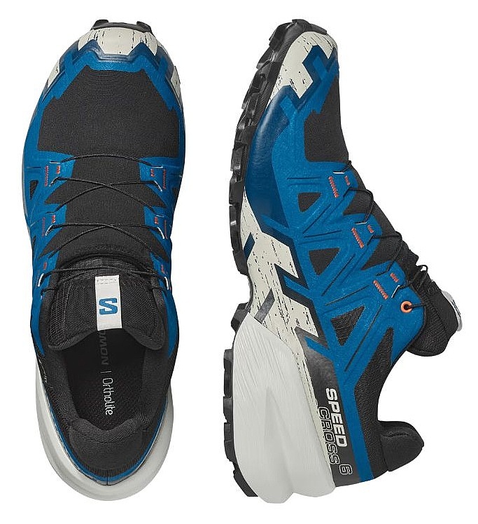 topánky Salomon Speedcross 6 GTX - Black/Mykonos Blue/Vanilla Ice - men´s