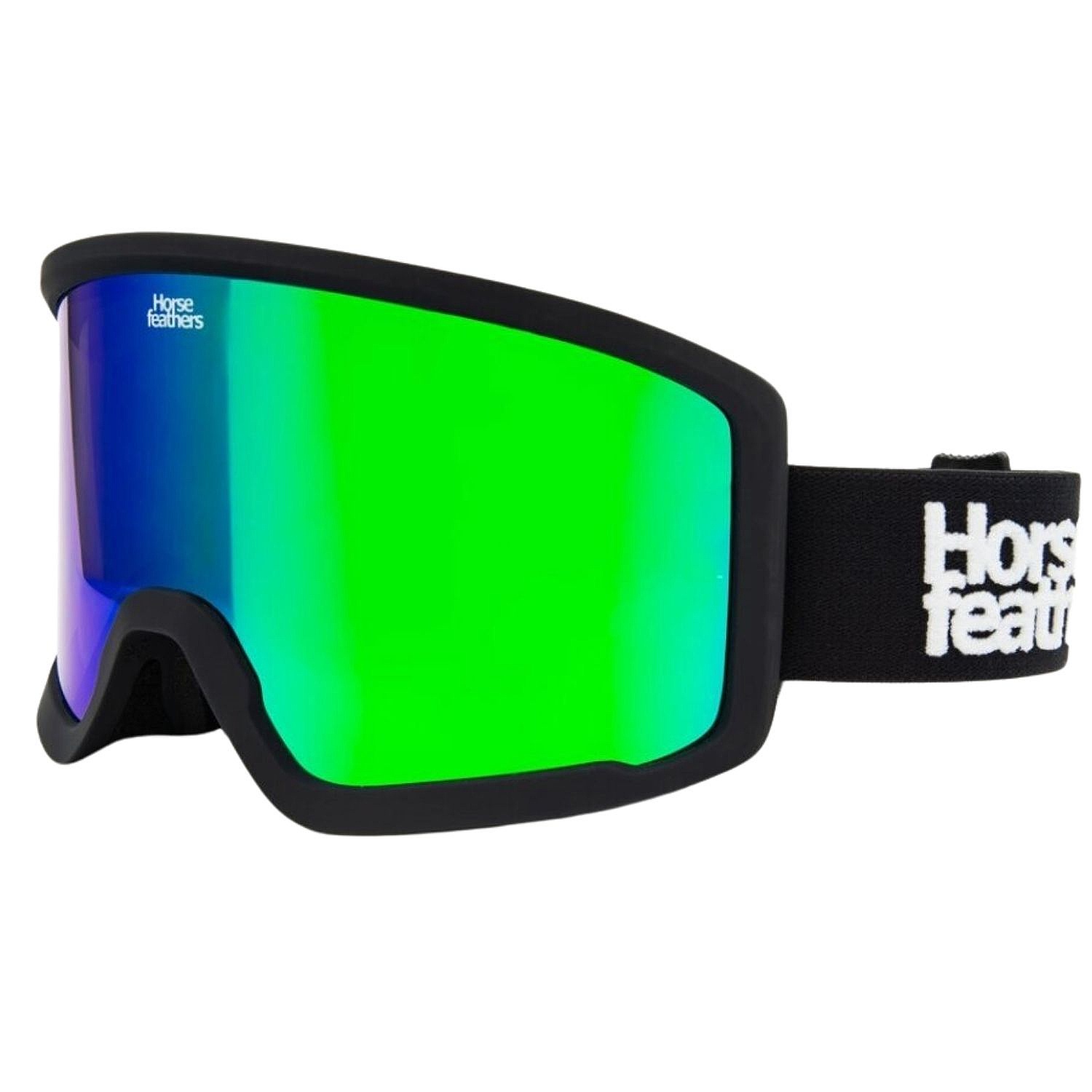 masque de ski  Horsefeathers Tarpe - Black/Mirror Green