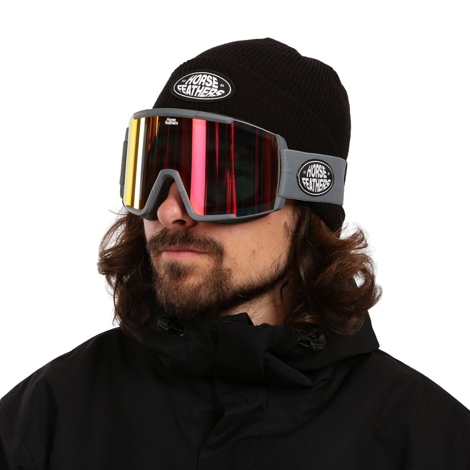 masque de ski  Horsefeathers Feston - Storm/Mirror Red - men´s