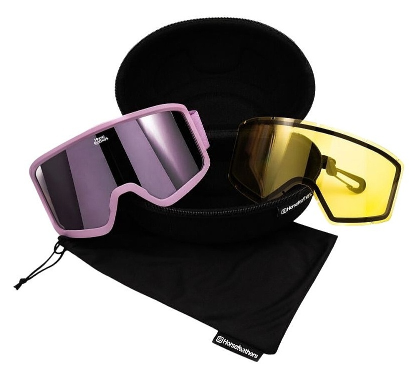masque de ski  Horsefeathers Tarpe - Lila/Mirror Pink Smoke