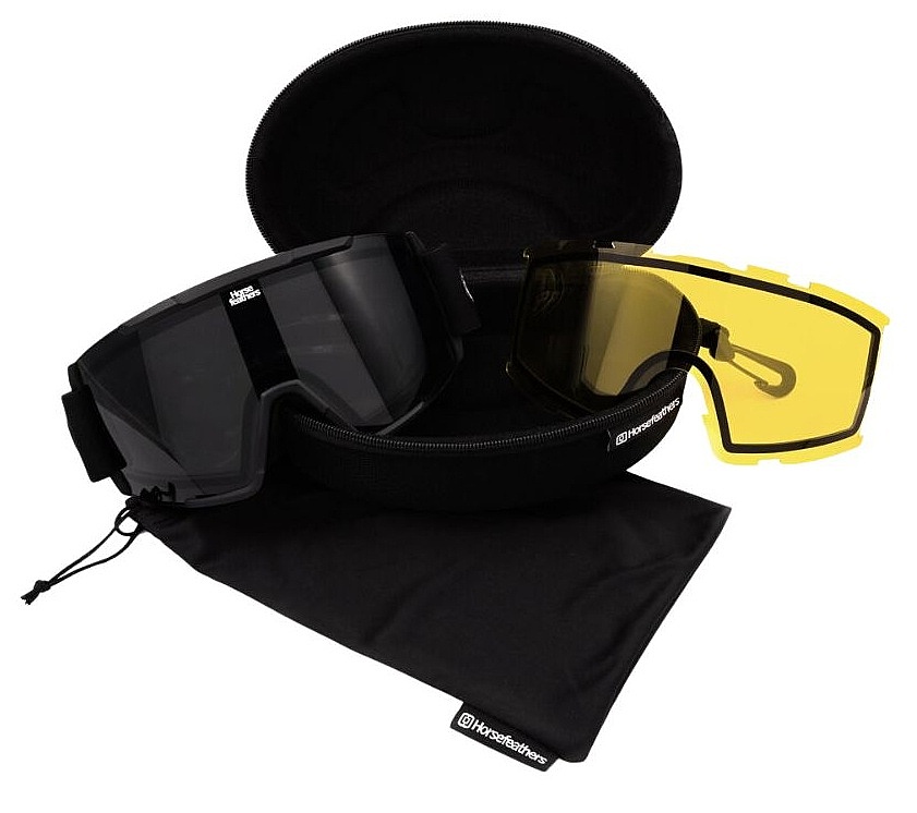 masque de ski  Horsefeathers Feston - Black/Smoke - men´s