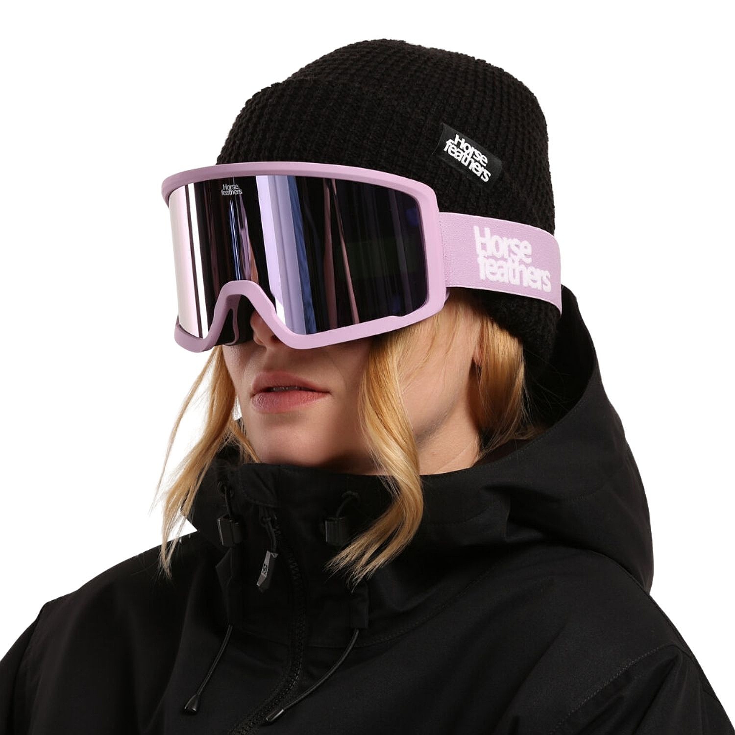 masque de ski  Horsefeathers Tarpe - Lila/Mirror Pink Smoke