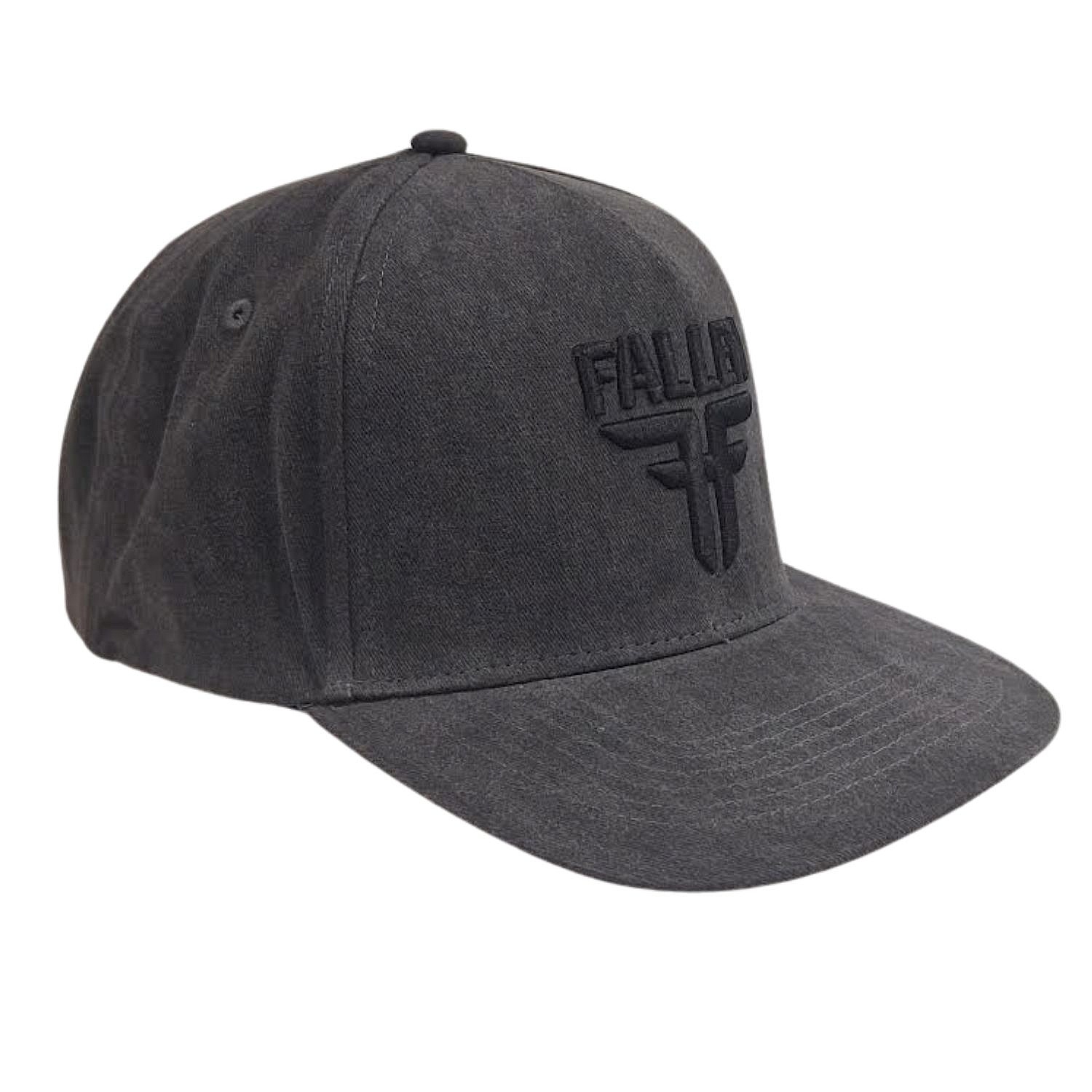 cap Fallen Insignia Flat - Black Washed/Black - men´s