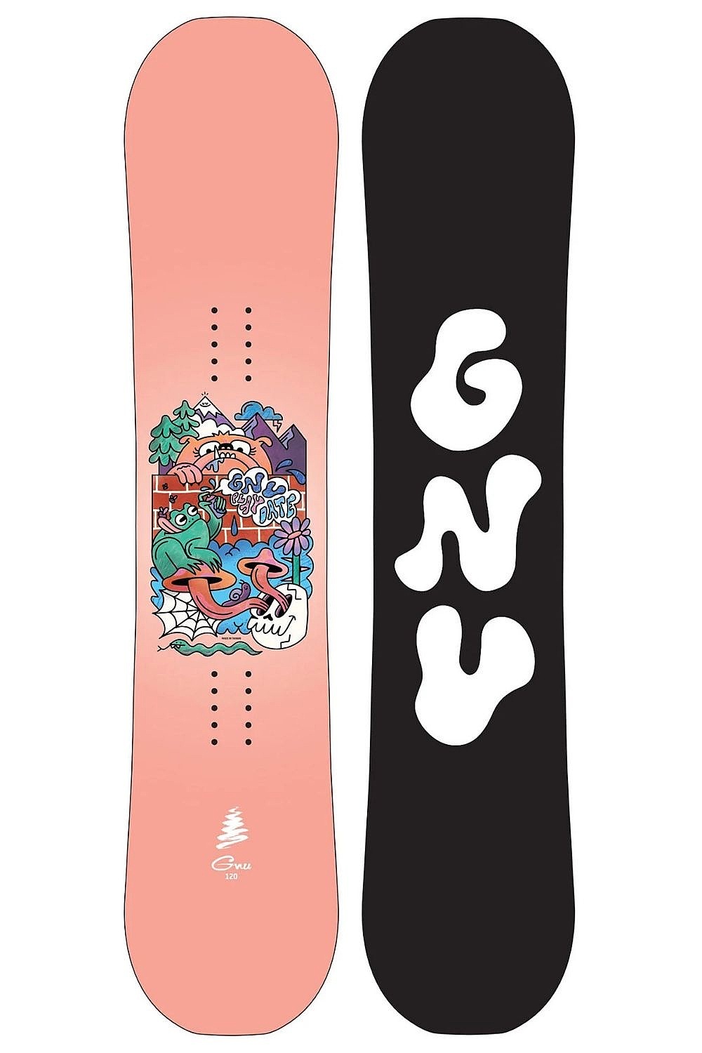 komplet snowboardowy GNU Play Date Package Grom - Peach - girl´s