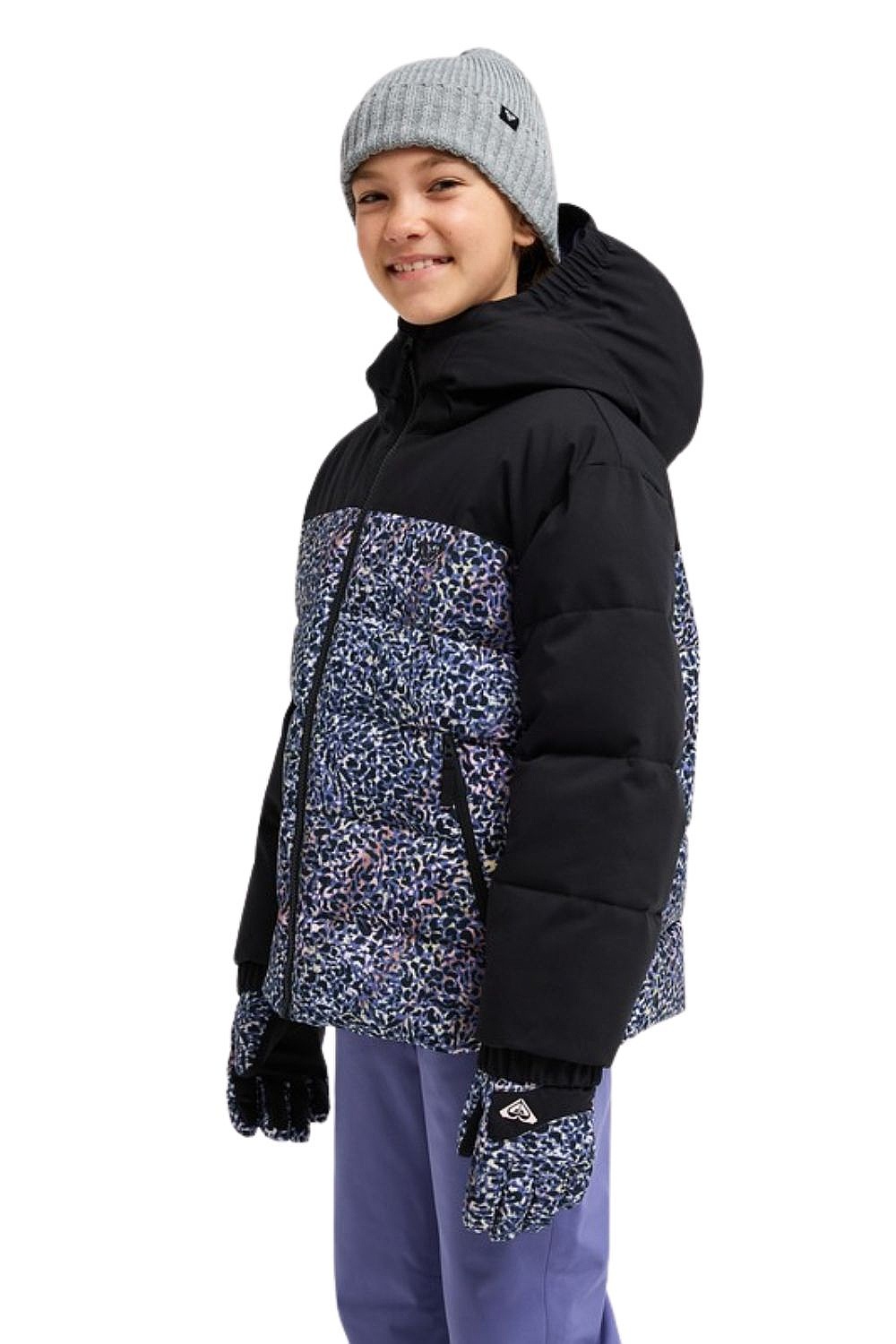 veste Roxy Snowyhill Printed Puffy - XPWB/True Black Wildin Out Rg - girl´s