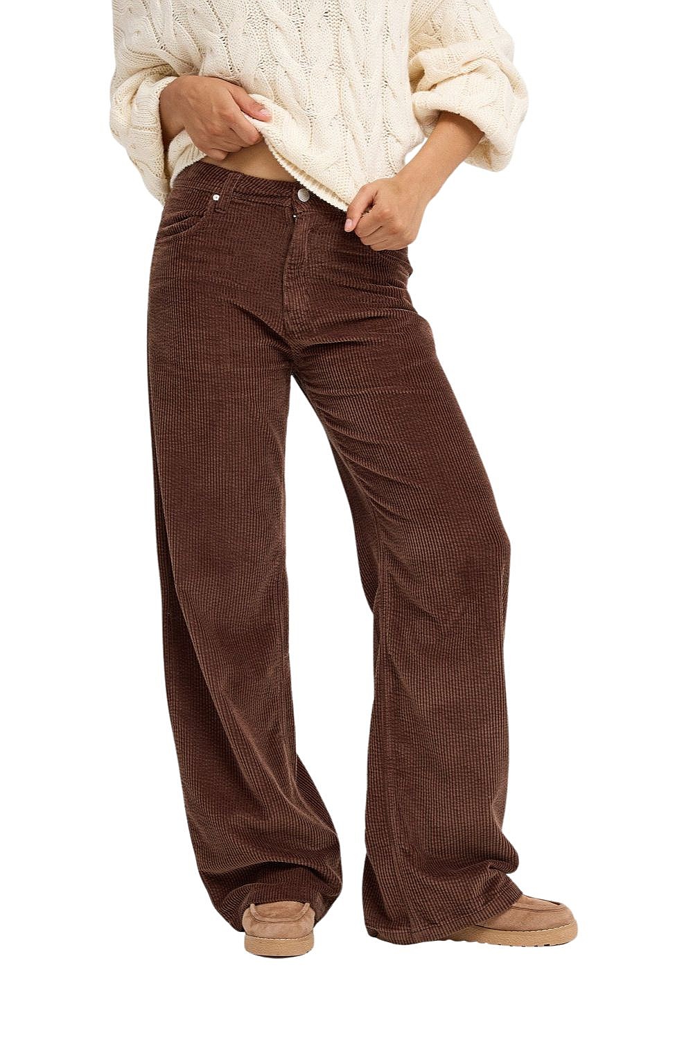spodnie Roxy Surf Crush Cord - CRZ0/Chestnut - women´s